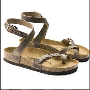 Birkenstock Yara Ankle Strap Sandal in Tobacco 38